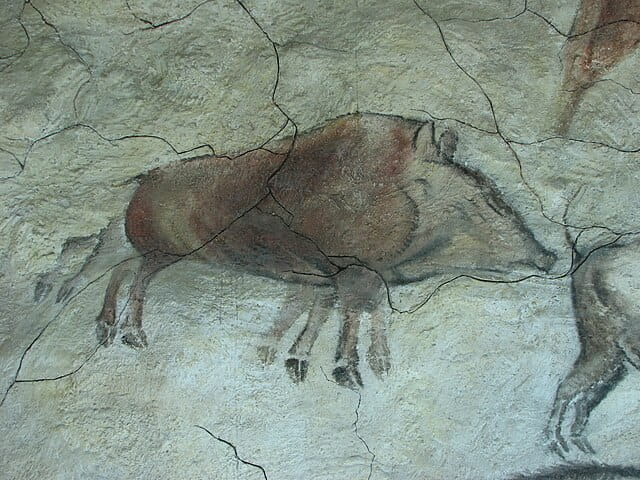 Altamira boar, considered by Will Day as the first representation of movement Altamira, Spain