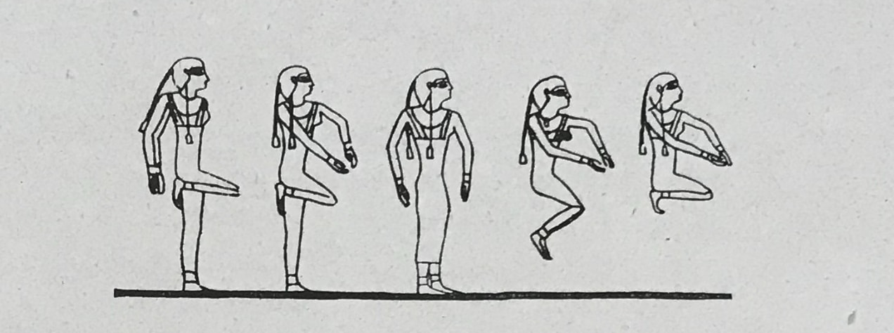 Dancer from tomb 15 of Beni Hassan. Beni Hassan, Egypt.