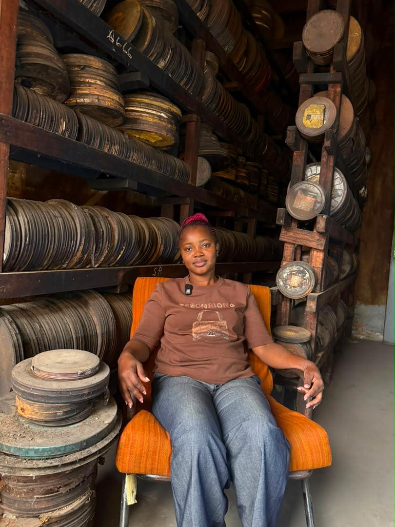Sabiya Mapaka in front of the reels